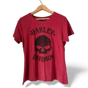 Harley-Davidson Skull Rhinestone Graphic Tee – Sturgis South Dakota Large